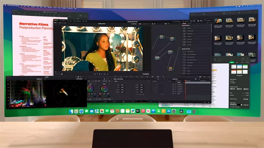 Apple Vision Pro будет поддерживать сверхширокие виртуальные мониторы с visionOS 2.2