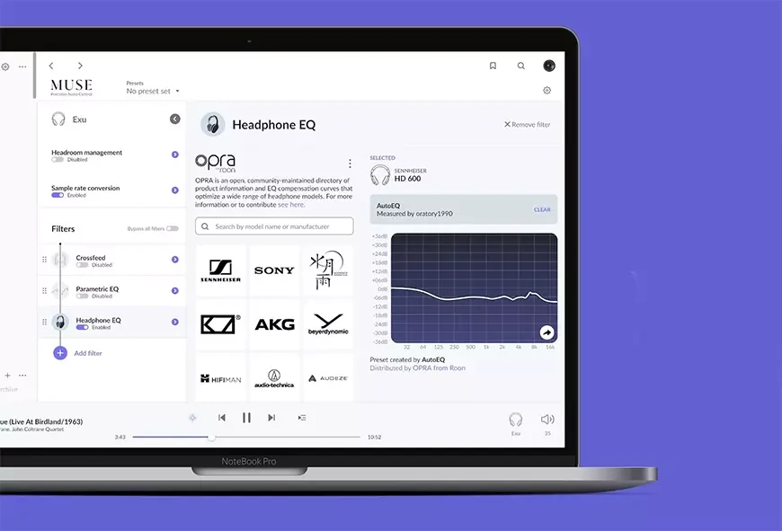 Roon OPRA — индивидуальные профили эквалайзера для наушников
