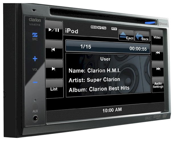 DVD/USB/MP3/CD-проигрыватель Clarion VX401E