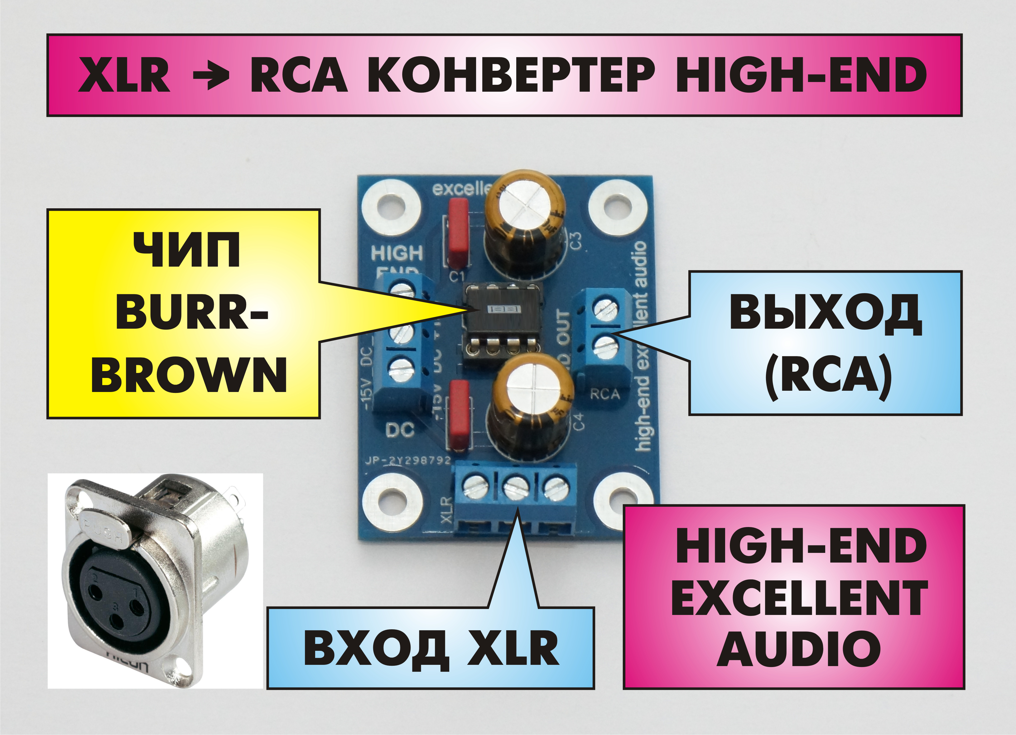 Селектор аудио rca