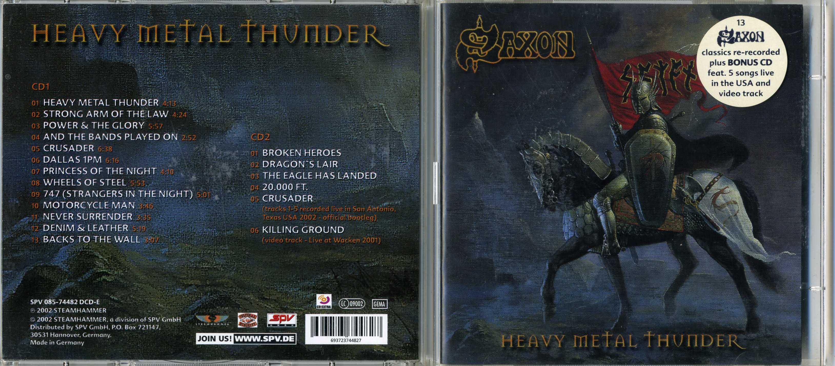 CD SAXON /HEAVY METAL THUNDER/2CD/2002/ Germany | Hi-Fi.ru