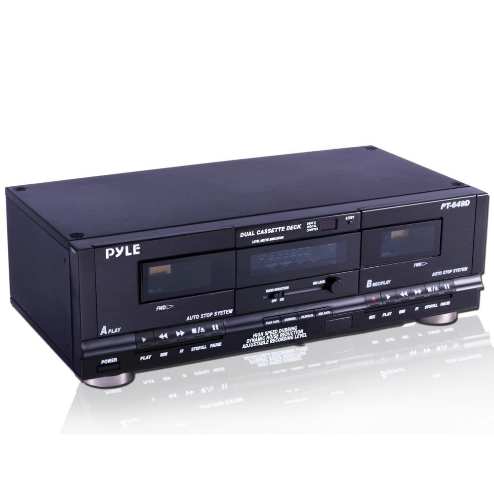 Двухкассетная дека с АЦП PyleHome PyleHome - PT649D Digital Tuner Dual Cassette Deck