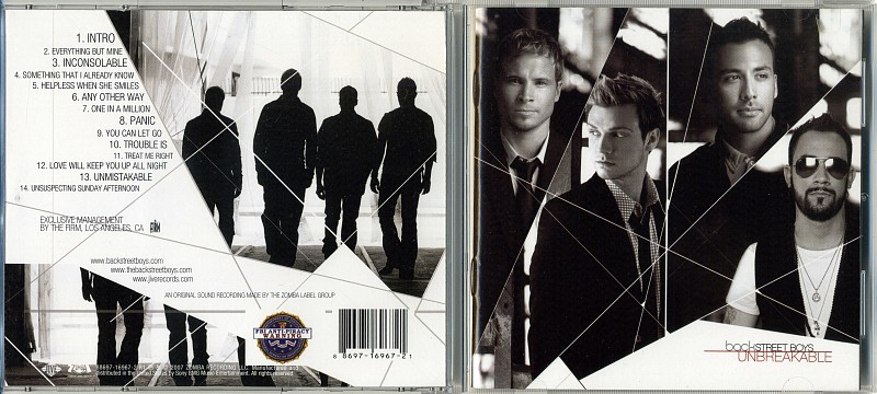 CD BACKSTREET BOYS / UNBREAKABLE / 2007 / USA | Hi-Fi.ru